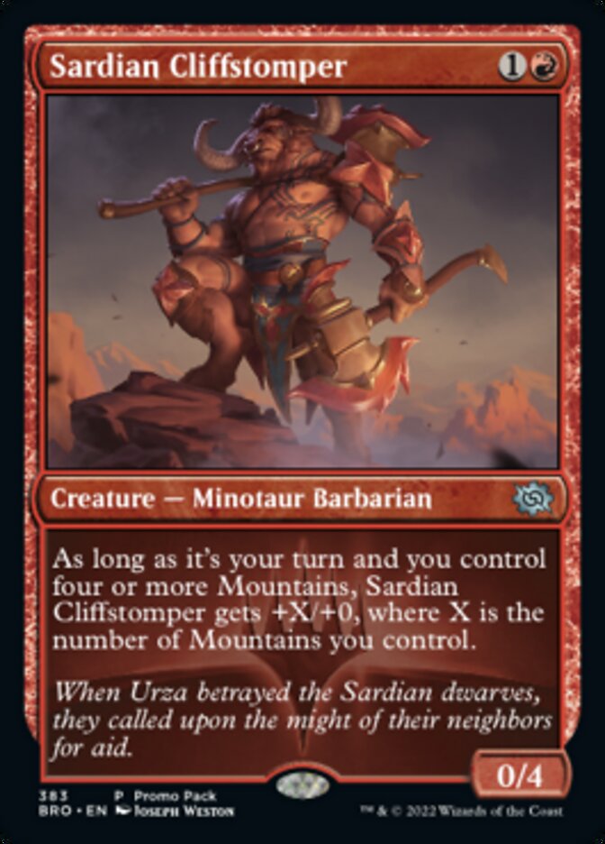 Sardian Cliffstomper (Promo Pack) [The Brothers' War Promos] | L.A. Mood Comics and Games