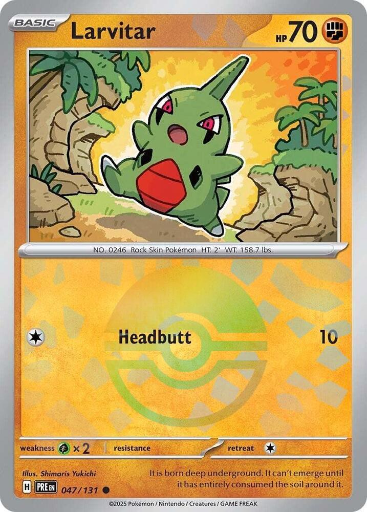 Larvitar (047/131) (Poke Ball Pattern) [Scarlet & Violet: Prismatic Evolutions] | L.A. Mood Comics and Games