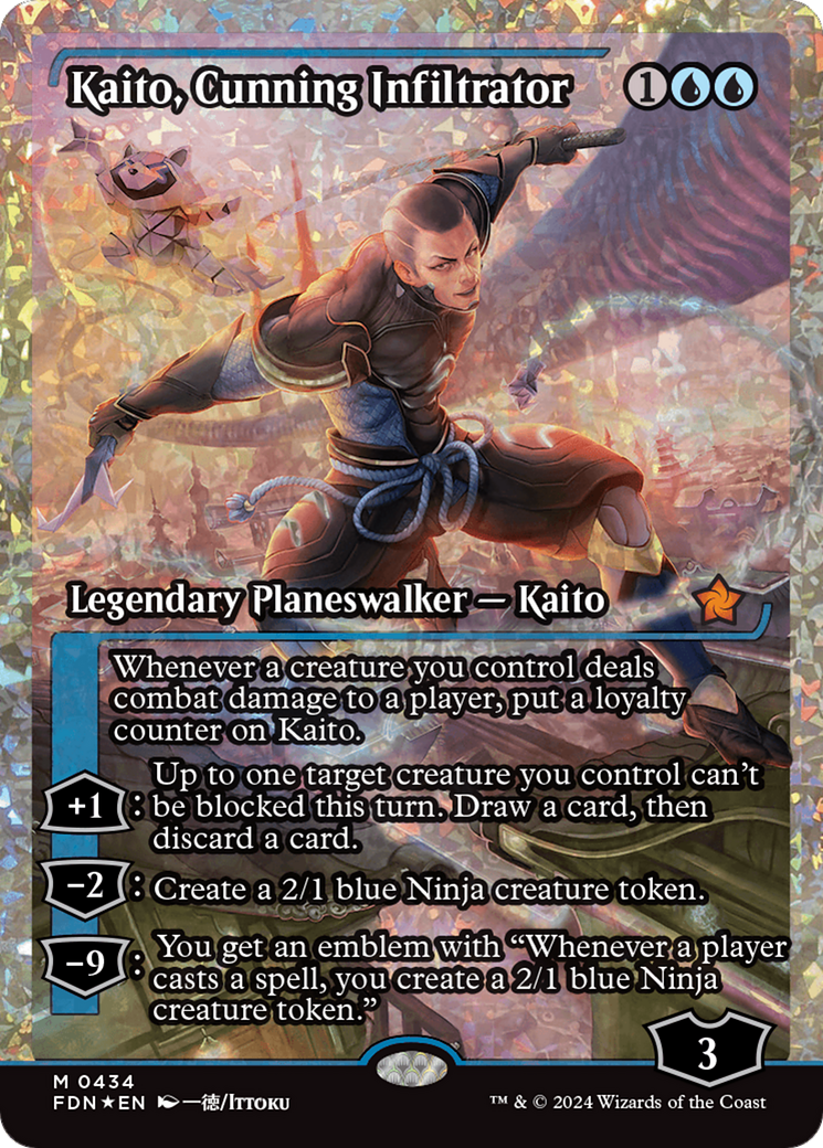 Kaito, Cunning Infiltrator (Showcase) (Frature Foil) [Foundations] | L.A. Mood Comics and Games