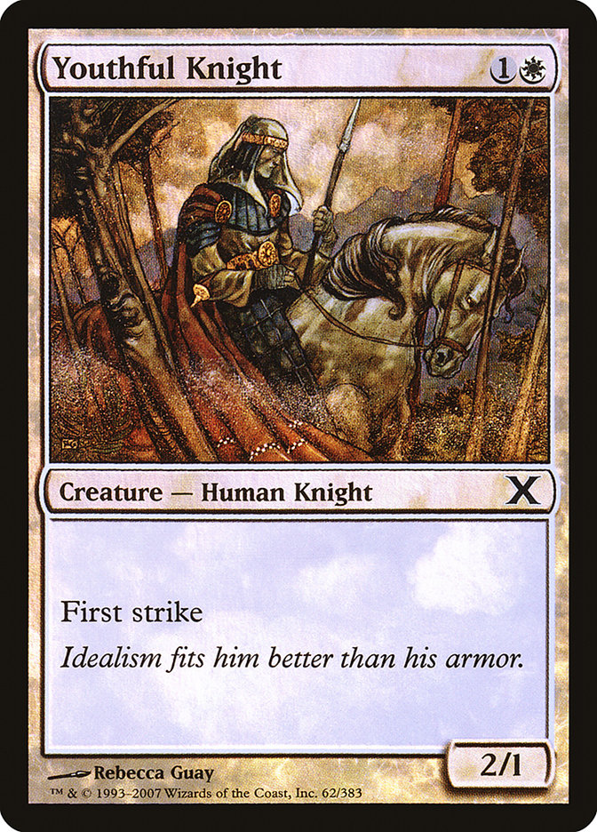 Youthful Knight (Premium Foil) [Tenth Edition] | L.A. Mood Comics and Games