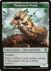 Phyrexian Wurm // Phyrexian Horror Double-Sided Token [Phyrexia: All Will Be One Commander Tokens] | L.A. Mood Comics and Games