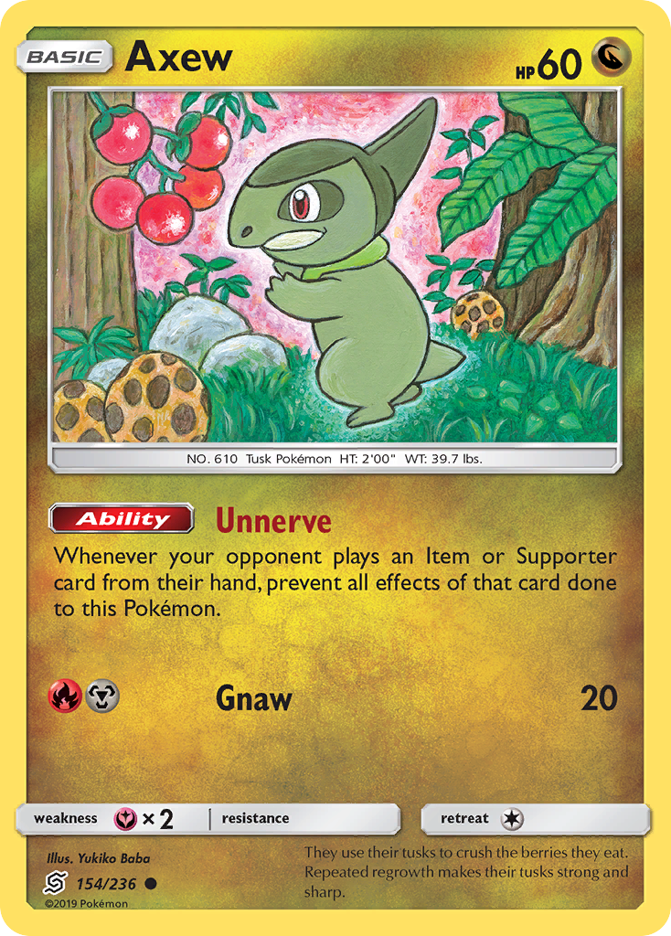 Axew (154/236) [Sun & Moon: Unified Minds] | L.A. Mood Comics and Games
