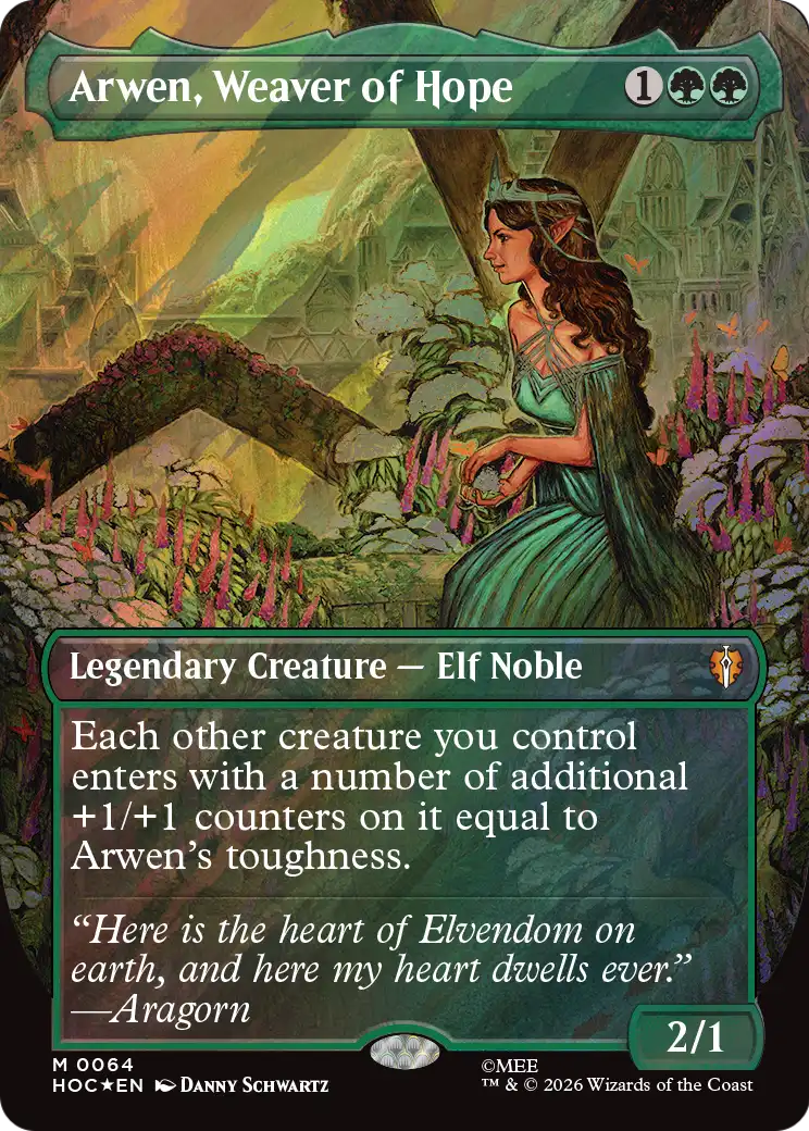 Arwen, Weaver of Hope (Borderless) (Surge Foil) [The Hobbit: Eternal-Legal] | L.A. Mood Comics and Games