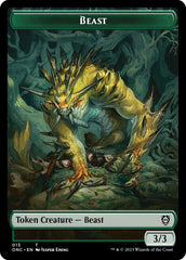 Poison Counter // Beast Double-Sided Token [Phyrexia: All Will Be One Commander Tokens] | L.A. Mood Comics and Games