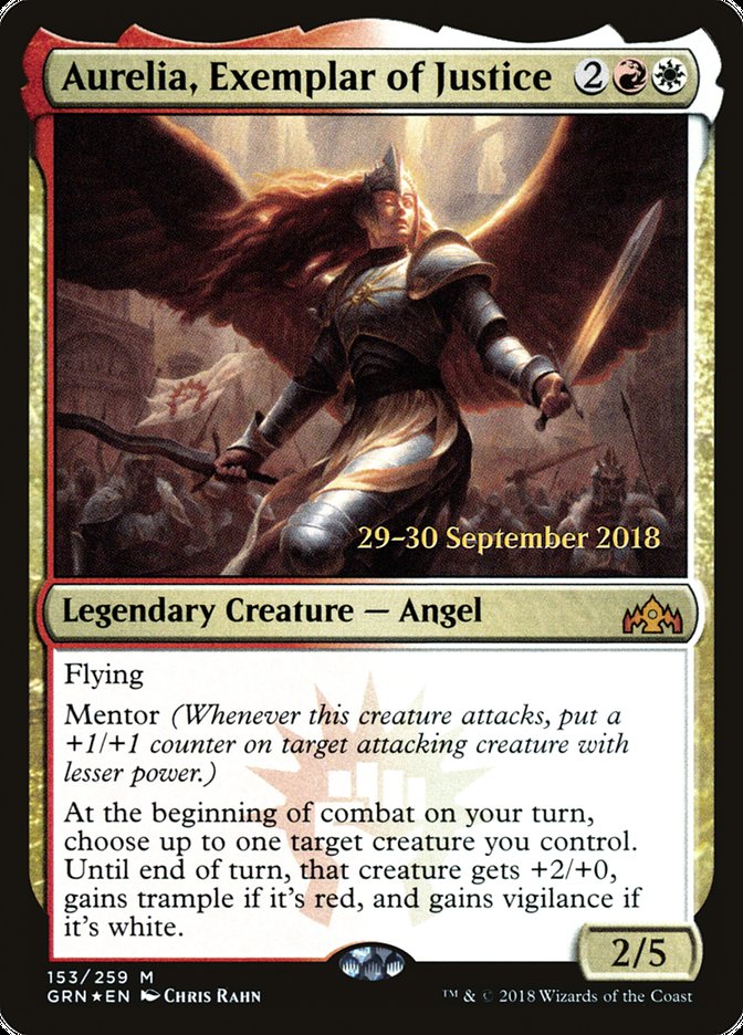 Aurelia, Exemplar of Justice [Guilds of Ravnica Prerelease Promos] | L.A. Mood Comics and Games