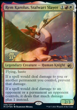 Rem Karolus, Stalwart Slayer [Innistrad: Midnight Hunt Prerelease Promos] | L.A. Mood Comics and Games
