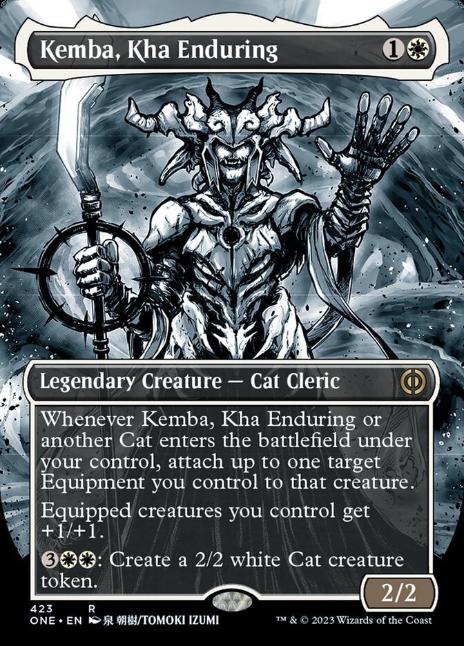 Kemba, Kha Enduring (Borderless Manga Step-and-Compleat Foil) [Phyrexia: All Will Be One] | L.A. Mood Comics and Games