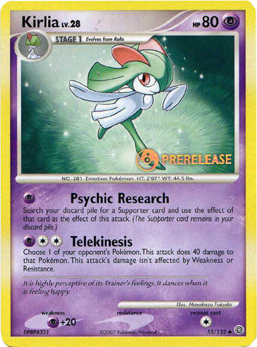 Kirlia (53/132) (Prerelease Promo) [Diamond & Pearl: Black Star Promos] | L.A. Mood Comics and Games