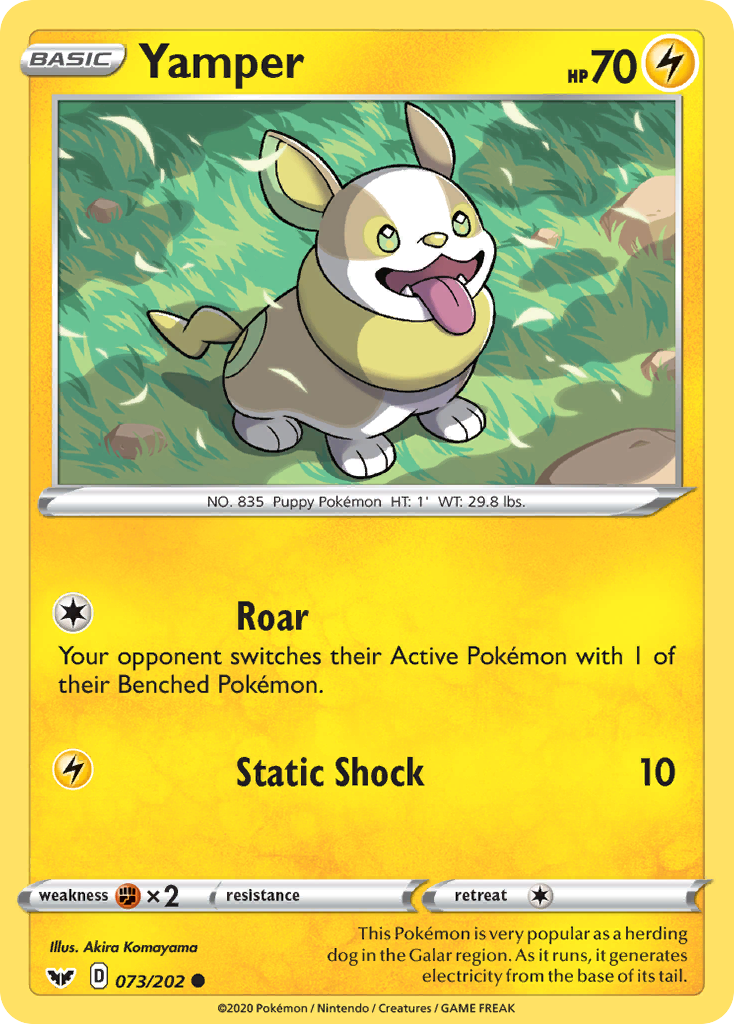 Yamper (073/202) [Sword & Shield: Base Set] | L.A. Mood Comics and Games