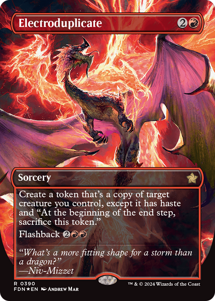 Electroduplicate (Borderless) (Mana Foil) [Foundations] | L.A. Mood Comics and Games