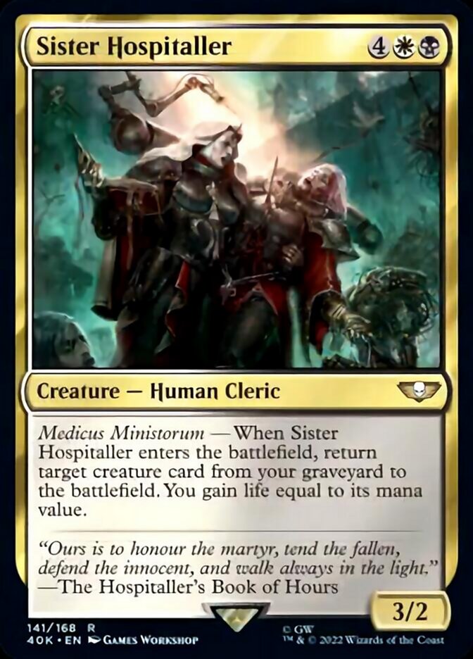 Sister Hospitaller (Surge Foil) [Warhammer 40,000] | L.A. Mood Comics and Games