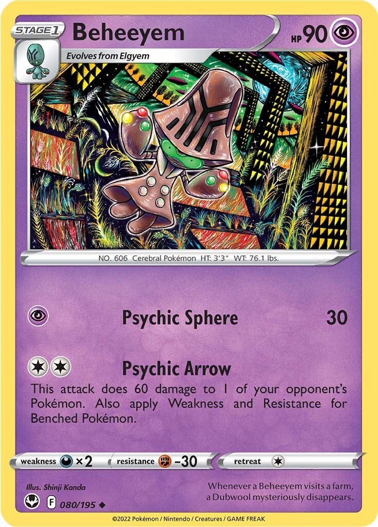 Beheeyem (080/195) [Sword & Shield: Silver Tempest] | L.A. Mood Comics and Games