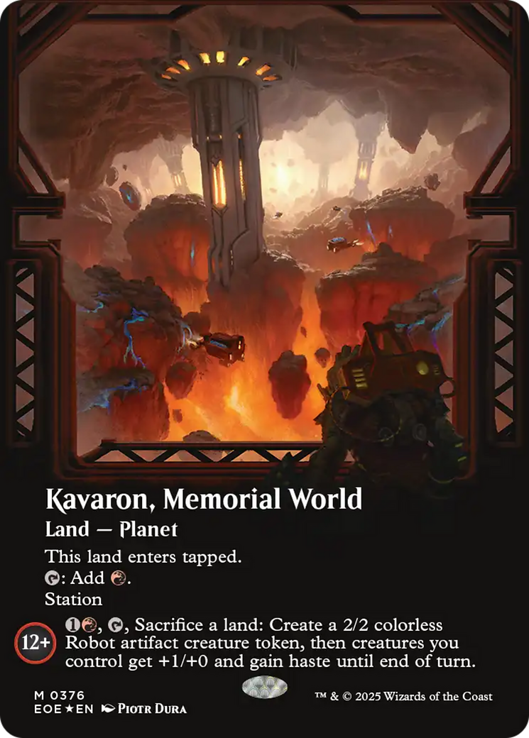Kavaron, Memorial world (Borderless) (Galaxy Foil) [Edge of Eternities] | L.A. Mood Comics and Games