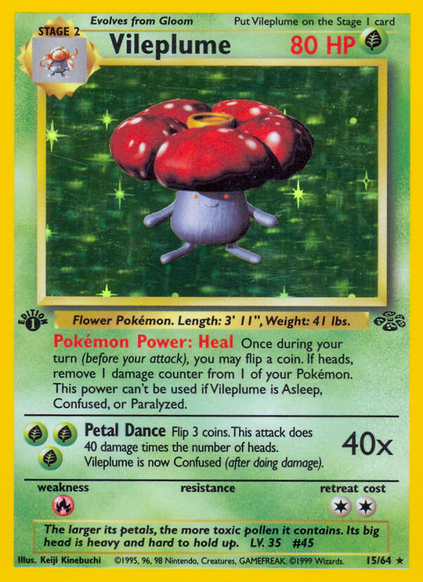 Vileplume (15/64) [Jungle 1st Edition] | L.A. Mood Comics and Games
