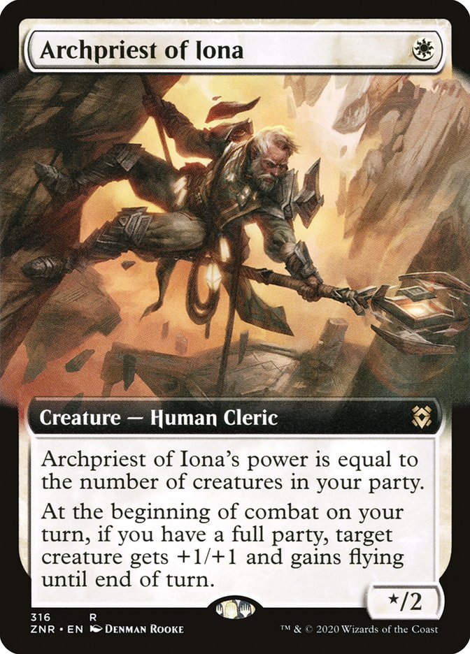 Archpriest of Iona (Extended Art) [Zendikar Rising] | L.A. Mood Comics and Games