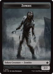 Faerie // Zombie Double-Sided Token [Foundations Tokens] | L.A. Mood Comics and Games