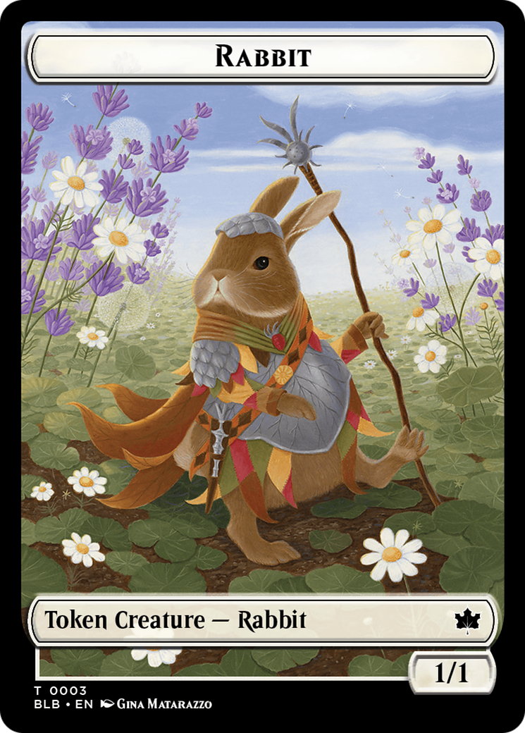 Agate Instigator // Rabbit Double-Sided Token [Bloomburrow Commander Tokens] | L.A. Mood Comics and Games