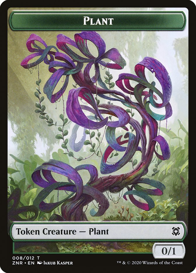 Angel Warrior // Plant Double-Sided Token [Zendikar Rising Tokens] | L.A. Mood Comics and Games