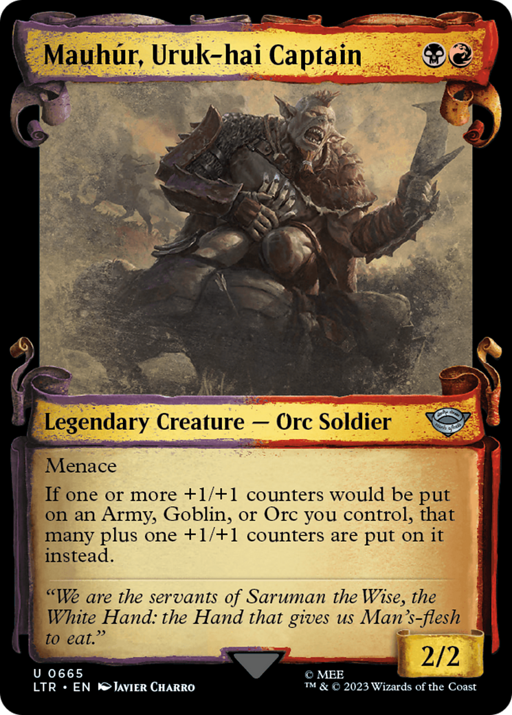 Mauhur, Uruk-hai Captain [The Lord of the Rings: Tales of Middle-Earth Showcase Scrolls] | L.A. Mood Comics and Games
