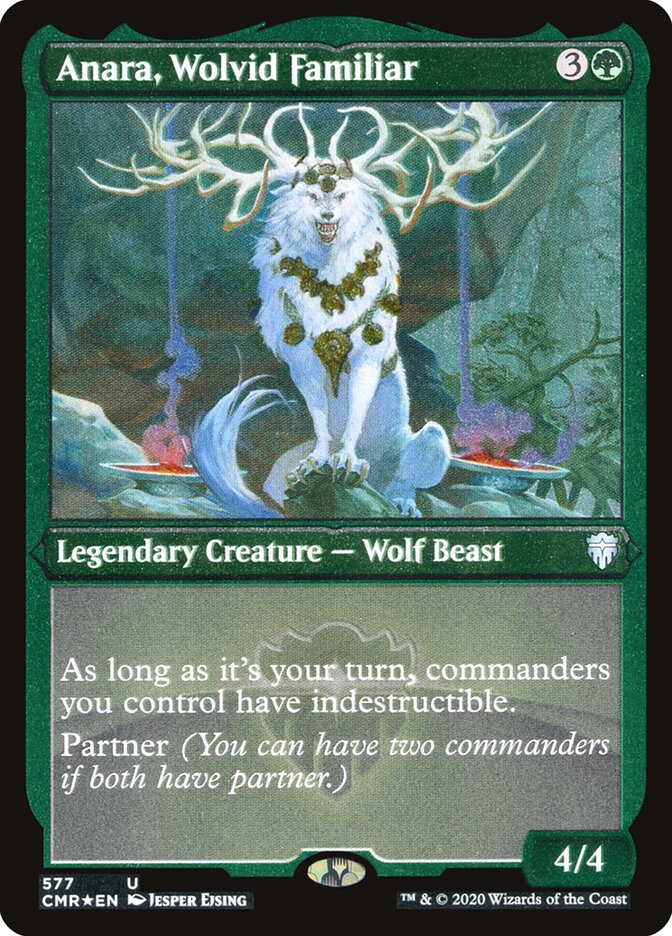 Anara, Wolvid Familiar (Etched) [Commander Legends] | L.A. Mood Comics and Games