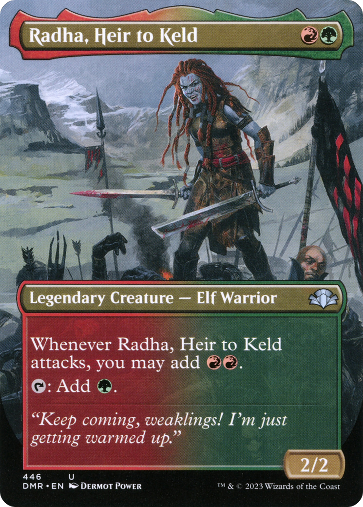Radha, Heir to Keld (Borderless Alternate Art) [Dominaria Remastered] | L.A. Mood Comics and Games