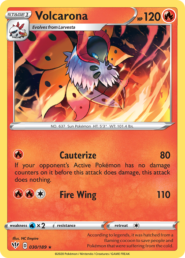 Volcarona (030/189) [Sword & Shield: Darkness Ablaze] | L.A. Mood Comics and Games