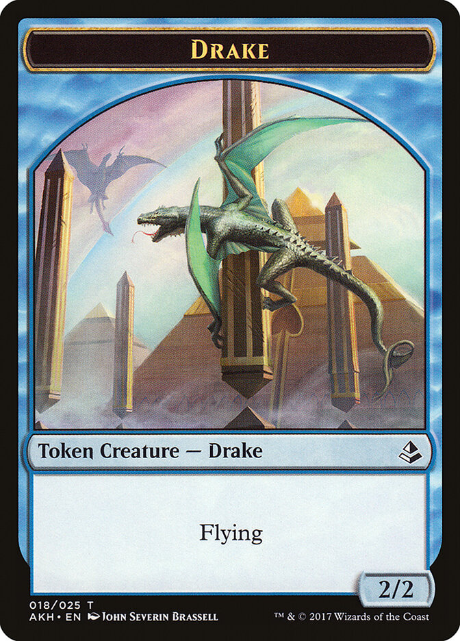 Angel of Sanctions // Drake Double-Sided Token [Amonkhet Tokens] | L.A. Mood Comics and Games