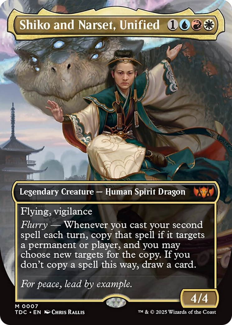 Shiko and Narset, Unified (Borderless) [Tarkir: Dragonstorm Commander] | L.A. Mood Comics and Games