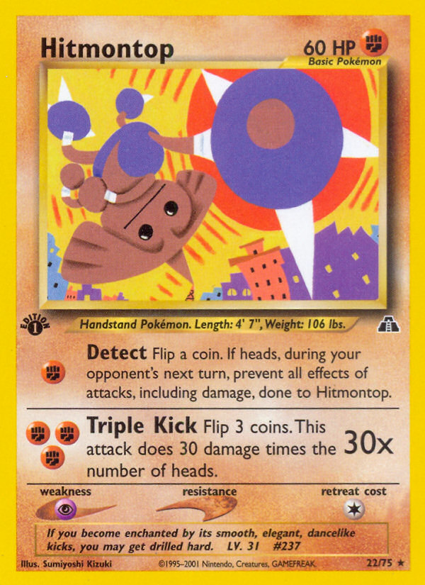 Hitmontop (22/75) [Neo Discovery 1st Edition] | L.A. Mood Comics and Games