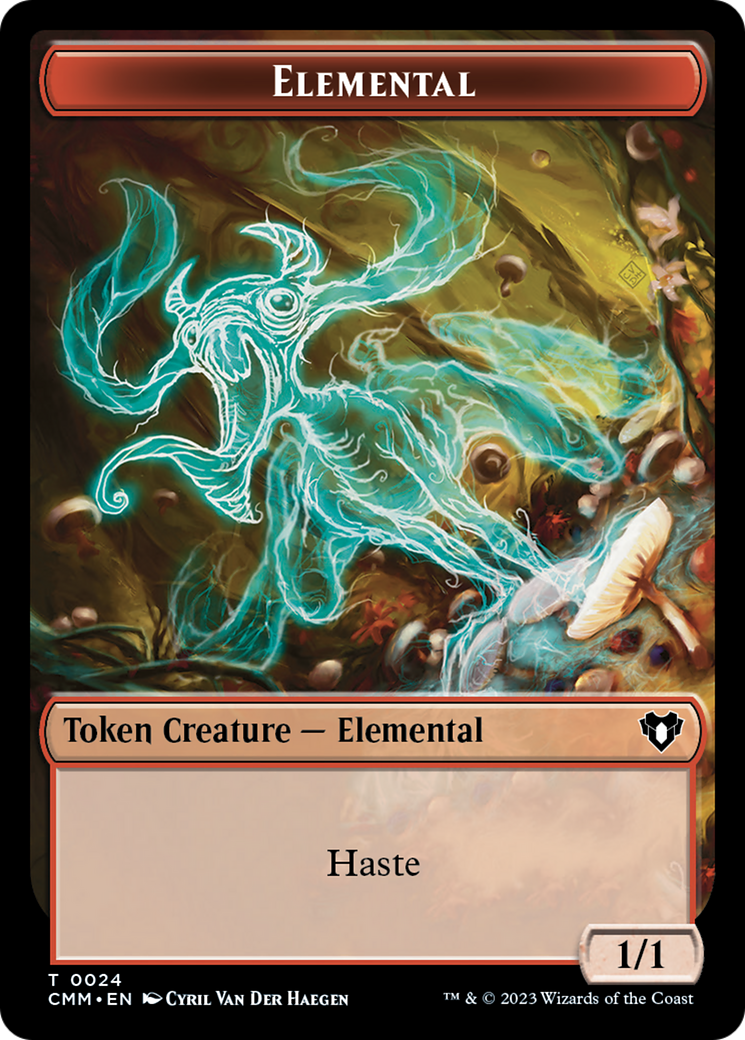 Elemental (0024) // Dwarf Berserker Double-Sided Token [Commander Masters Tokens] | L.A. Mood Comics and Games