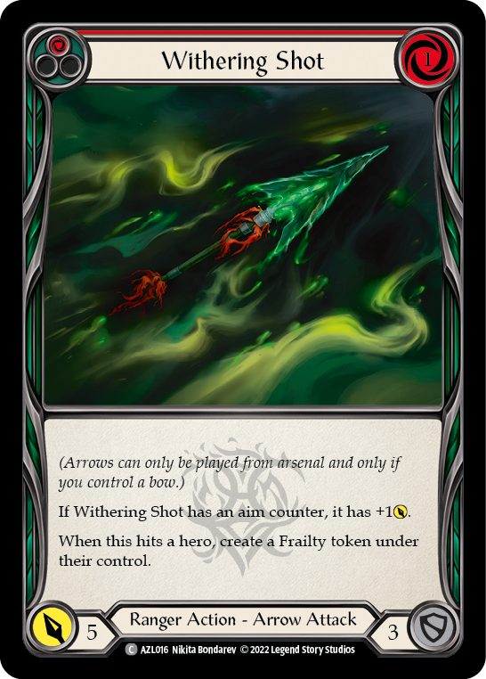 Withering Shot (Red) [AZL016] (Outsiders Azalea Blitz Deck) | L.A. Mood Comics and Games