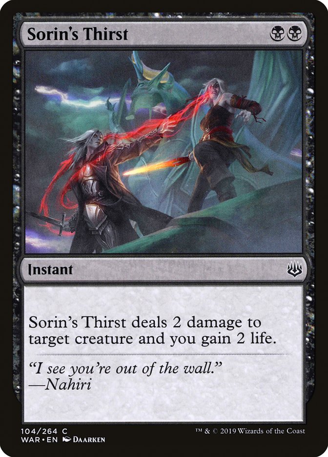 Sorin's Thirst [War of the Spark] | L.A. Mood Comics and Games