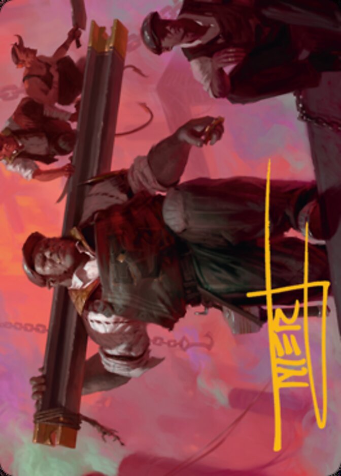 The Beamtown Bullies Art Card (Gold-Stamped Signature) [Streets of New Capenna Art Series] | L.A. Mood Comics and Games