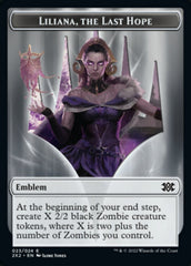Liliana, the Last Hope Emblem // Spirit (002) Double-Sided Token [Double Masters 2022 Tokens] | L.A. Mood Comics and Games