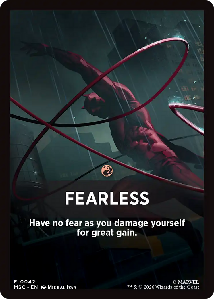 Fearless Theme Card [Marvel Super Heroes Commander] | L.A. Mood Comics and Games