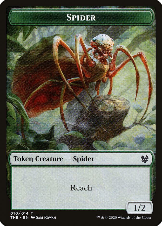 Human Soldier // Spider Double-Sided Token [Theros Beyond Death Tokens] | L.A. Mood Comics and Games