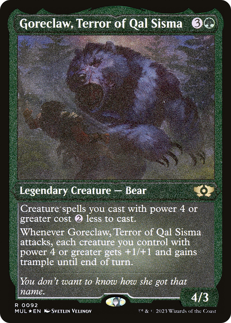 Goreclaw, Terror of Qal Sisma (Foil Etched) [Multiverse Legends] | L.A. Mood Comics and Games
