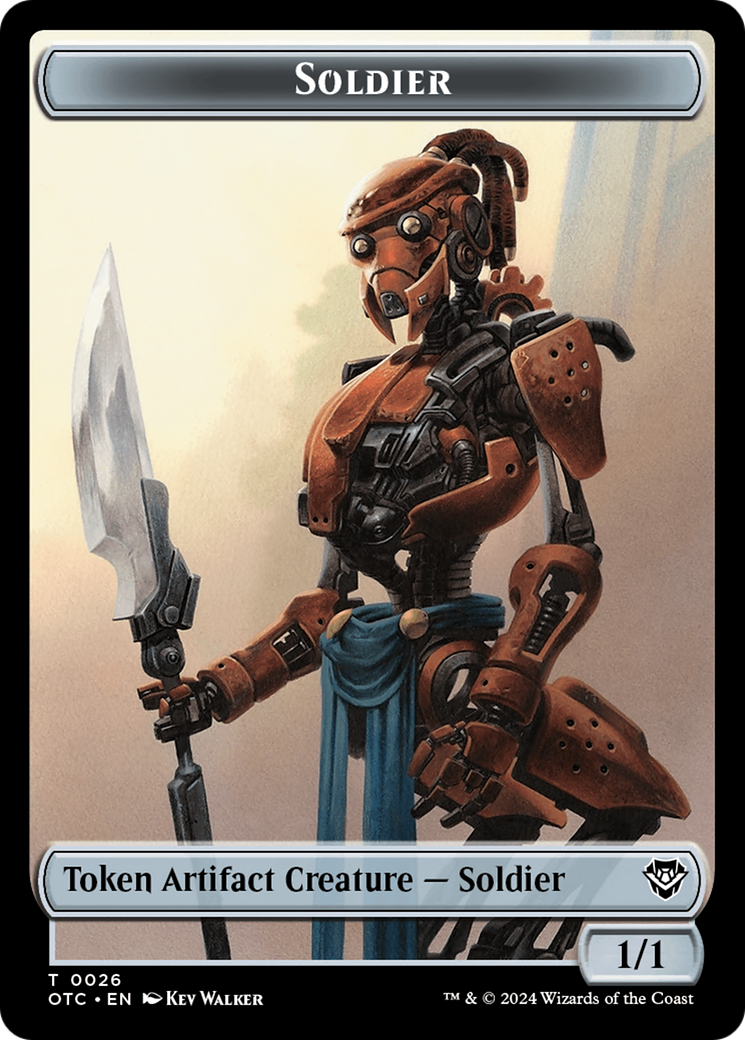 Drake // Soldier (0026) Double-Sided Token [Outlaws of Thunder Junction Commander Tokens] | L.A. Mood Comics and Games