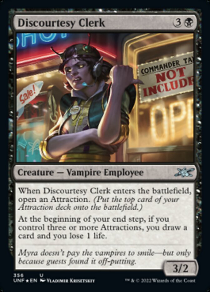 Discourtesy Clerk (Galaxy Foil) [Unfinity] | L.A. Mood Comics and Games
