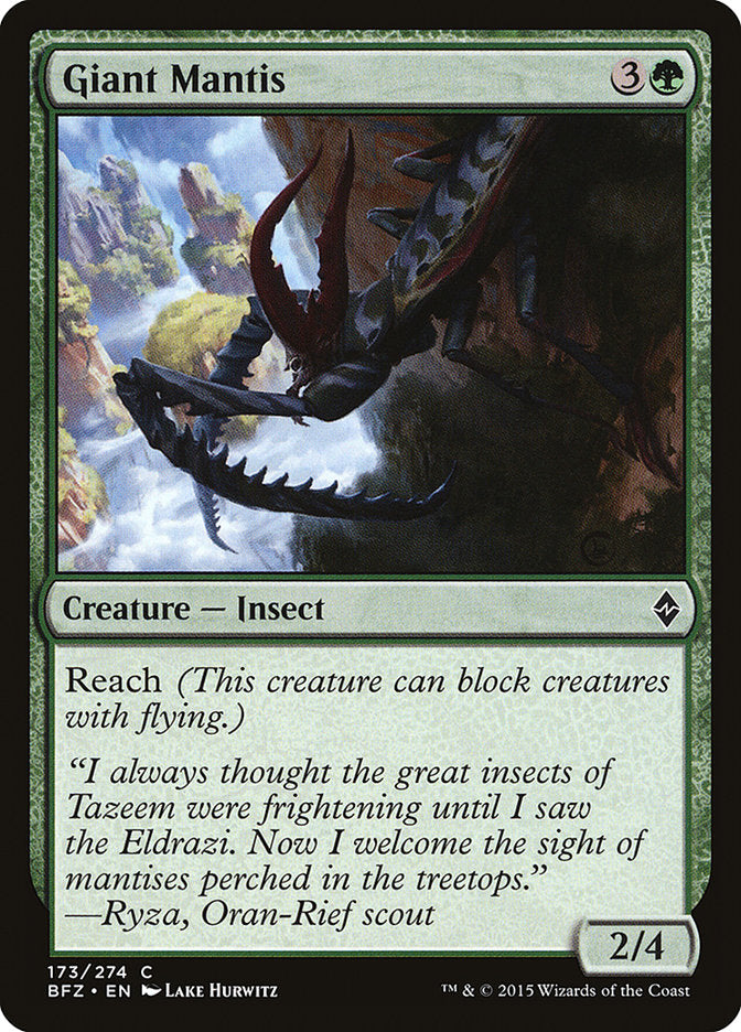 Giant Mantis [Battle for Zendikar] | L.A. Mood Comics and Games