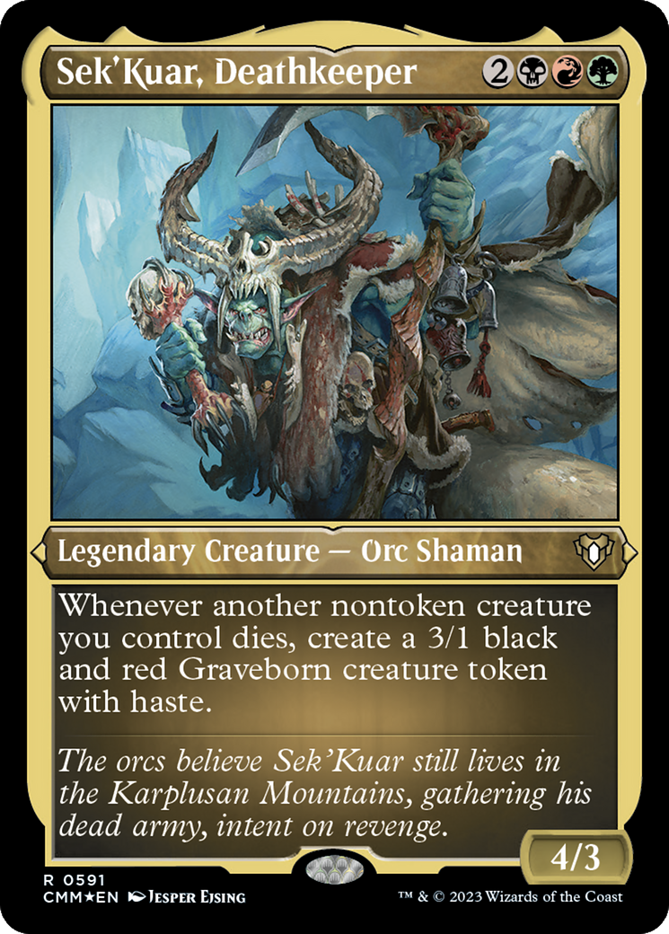 Sek'Kuar, Deathkeeper (Foil Etched) [Commander Masters] | L.A. Mood Comics and Games