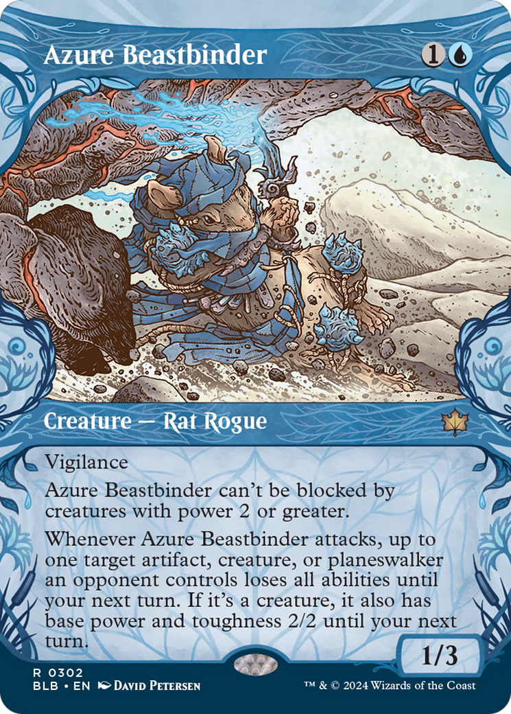 Azure Beastbinder (Showcase) [Bloomburrow] | L.A. Mood Comics and Games