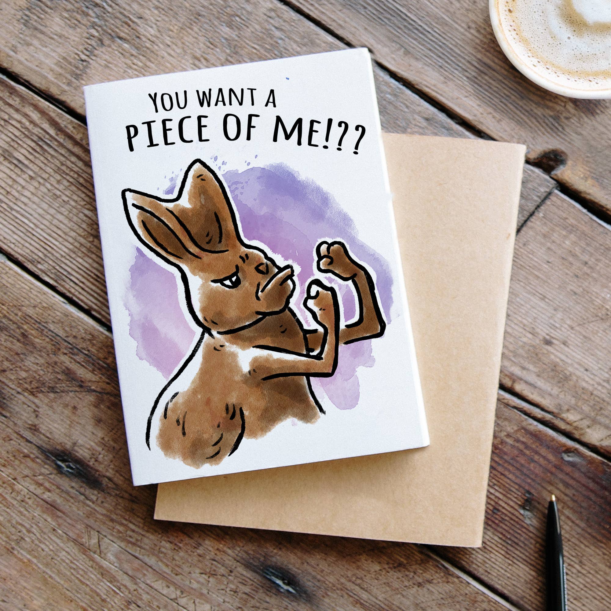 "Want a Piece of Me!?" Funny Easter Card, Happy Easter | L.A. Mood Comics and Games