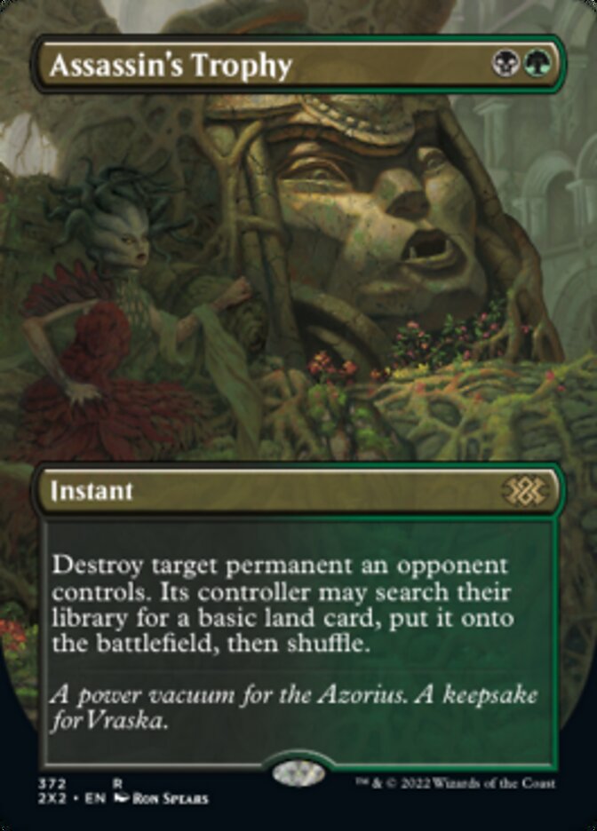 Assassin's Trophy (Borderless Alternate Art) [Double Masters 2022] | L.A. Mood Comics and Games