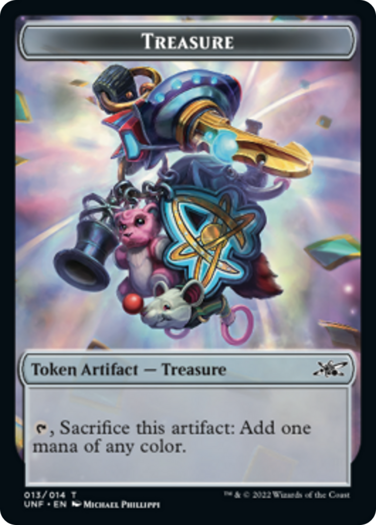 Cat // Treasure (13) Double-Sided Token [Unfinity Tokens] | L.A. Mood Comics and Games