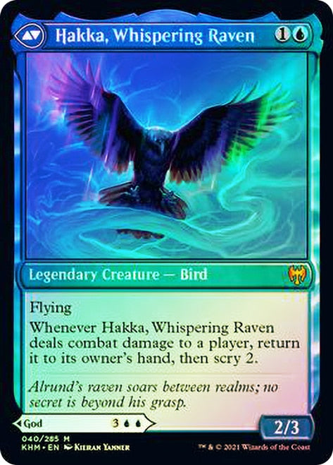 Alrund, God of the Cosmos // Hakka, Whispering Raven [Kaldheim Prerelease Promos] | L.A. Mood Comics and Games