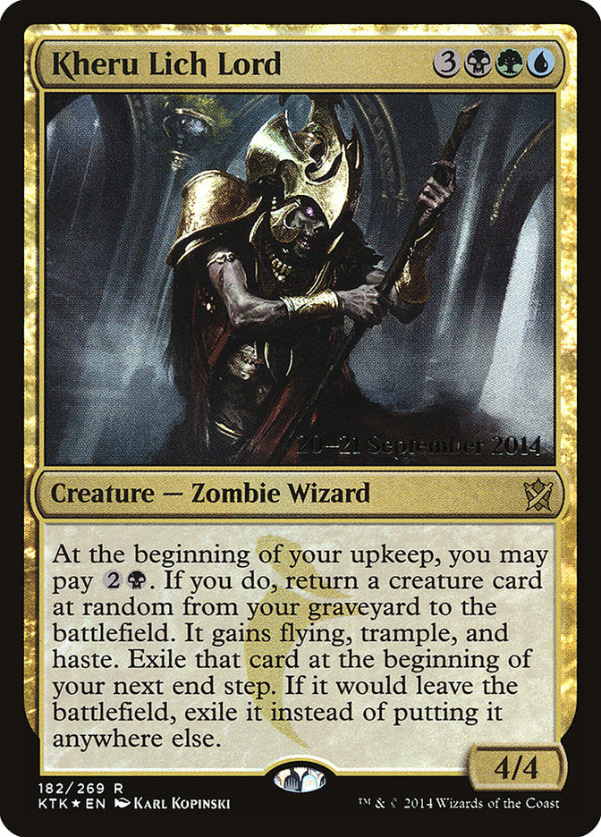 Kheru Lich Lord [Khans of Tarkir Prerelease Promos] | L.A. Mood Comics and Games