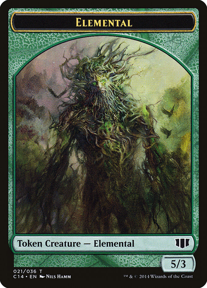 Elemental // Beast (019/036) Double-Sided Token [Commander 2014 Tokens] | L.A. Mood Comics and Games