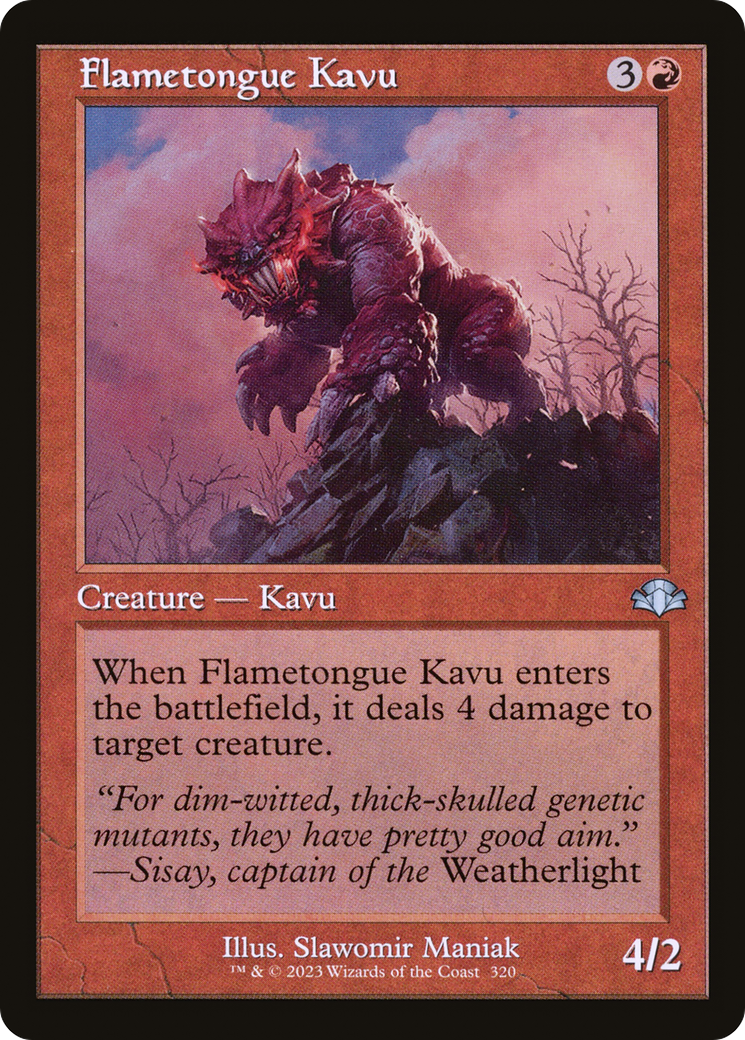 Flametongue Kavu (Retro) [Dominaria Remastered] | L.A. Mood Comics and Games