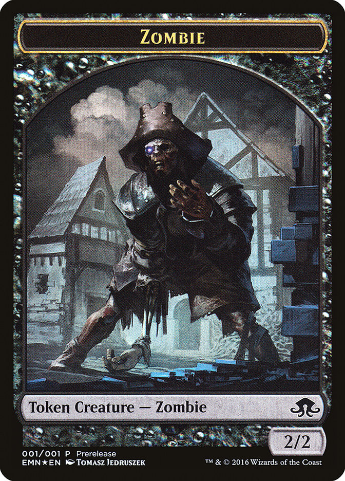 Zombie // Zombie Double-Sided Token [Eldritch Moon Prerelease Promos] | L.A. Mood Comics and Games
